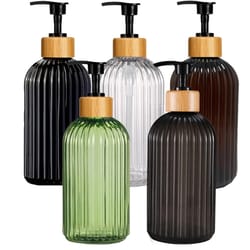 refillable soap dispenser bottle for kitchen and bathroom sink decor
