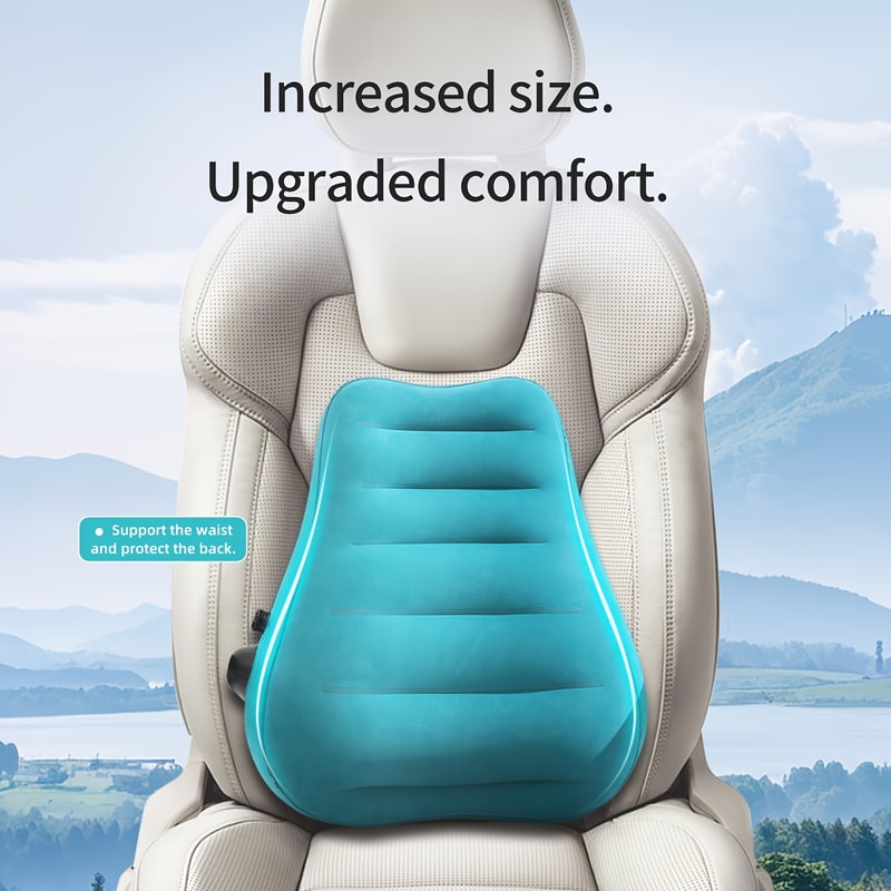 Ergonomic Inflatable Lumbar Support Pillow for Back Comfort During Travel