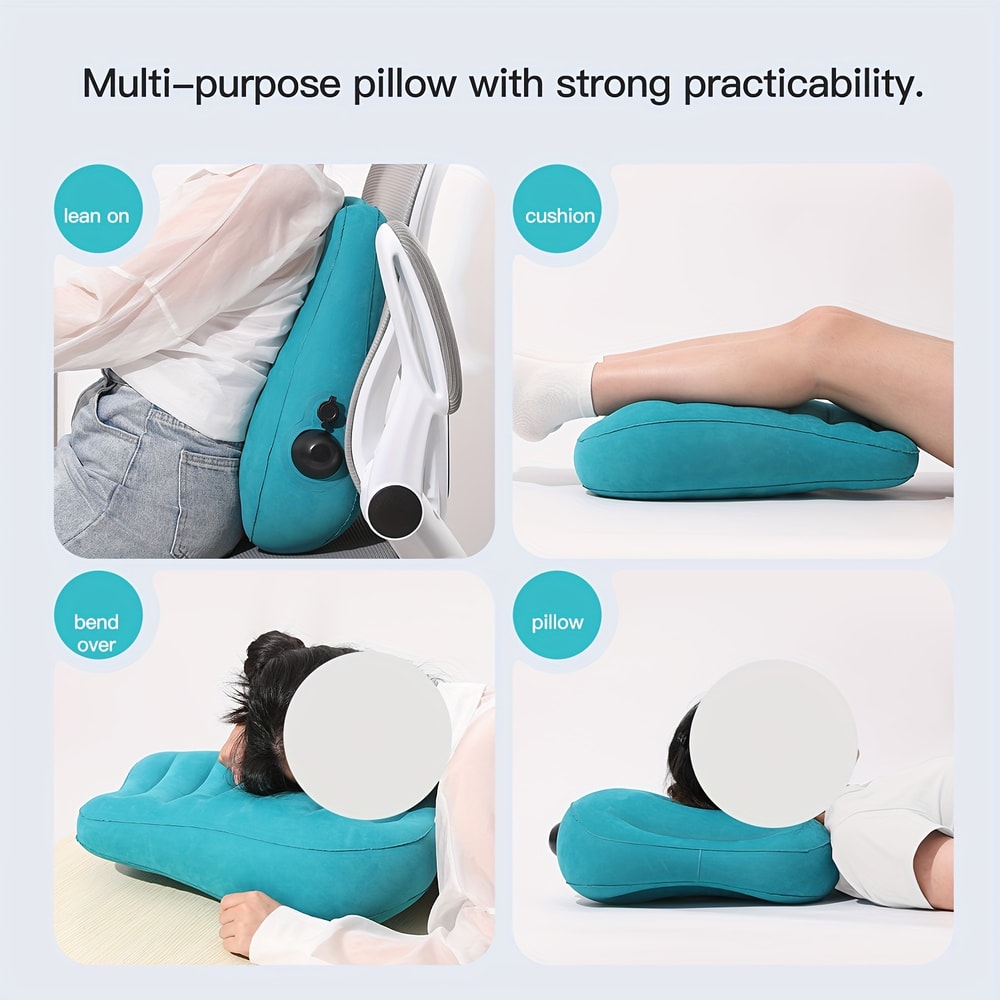 Ergonomic Inflatable Lumbar Support Pillow for Back Comfort During Travel