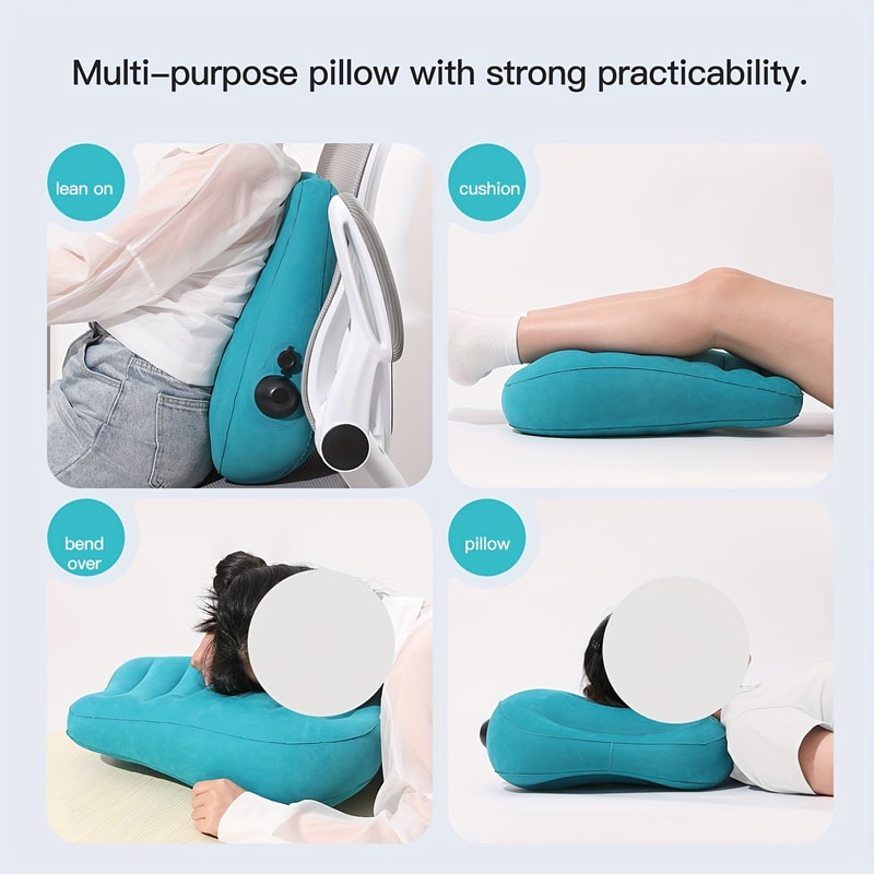 Ergonomic Inflatable Lumbar Support Pillow for Back Comfort During Travel