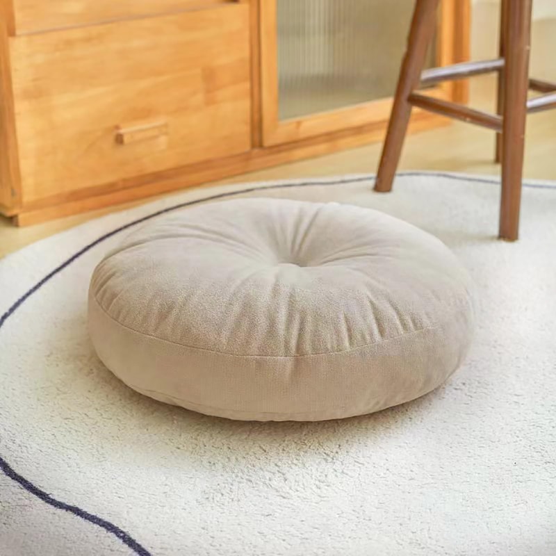 Vibrant Orange Bohemian Zen Meditation Pillow Soft Full Filled Yoga Cushion For Comfort And Style 2