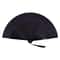 Vintage Black Bamboo Folding Fan Handmade Retro Design For Elegance Cool Comfort 5