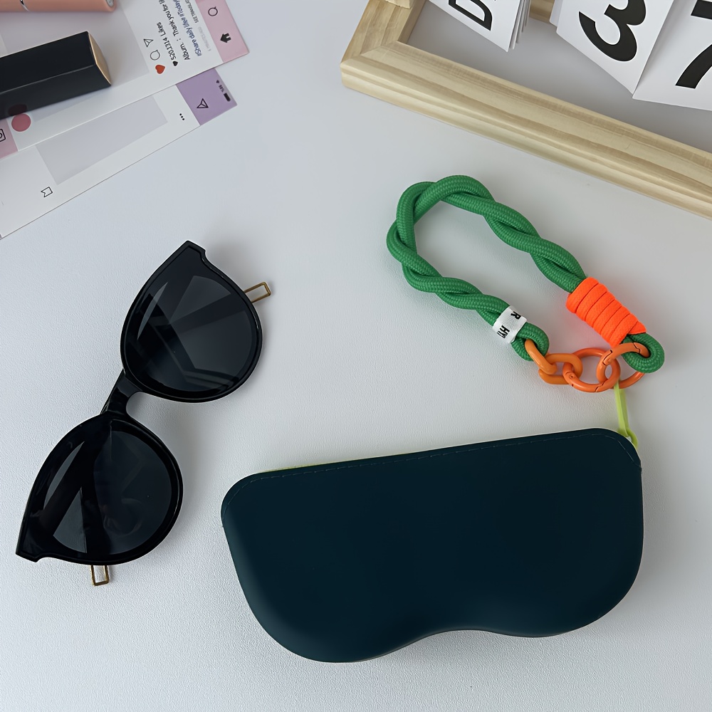 Soft Lightweight Silicone Glasses Case With Lanyard Zipper Portable Storage Pouch For Glasses Ide 8
