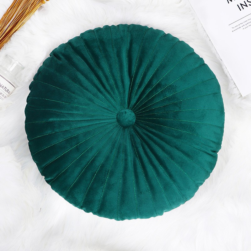 Nordic Candy Color Quilted Pumpkin Pillow Cozy Round Floor Cushion Bay Window Seat Pillow 6