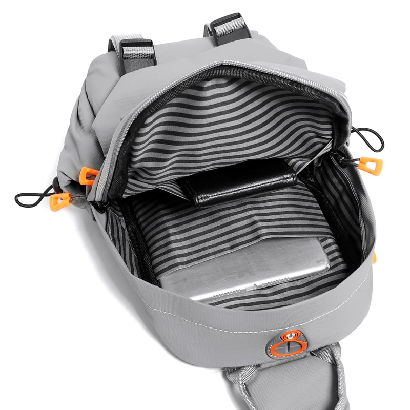 Waterproof Crossbody Sling Bag Compact Mens Chest Messenger Backpack For Travel Hiking Outdoor Adv 2