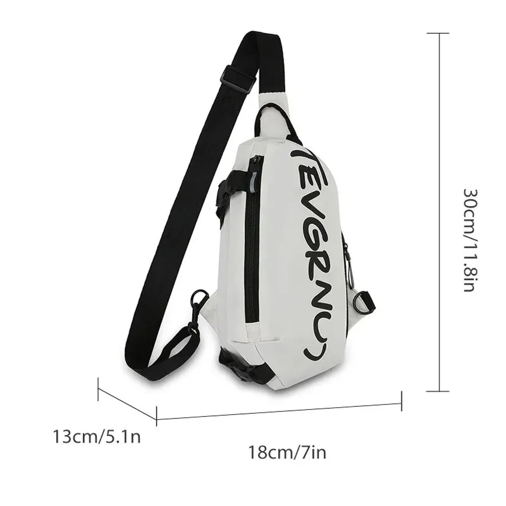 Stylish Nylon Chest Bag for Men and Women Trendy Sports Crossbody Sling Shoulder Bag