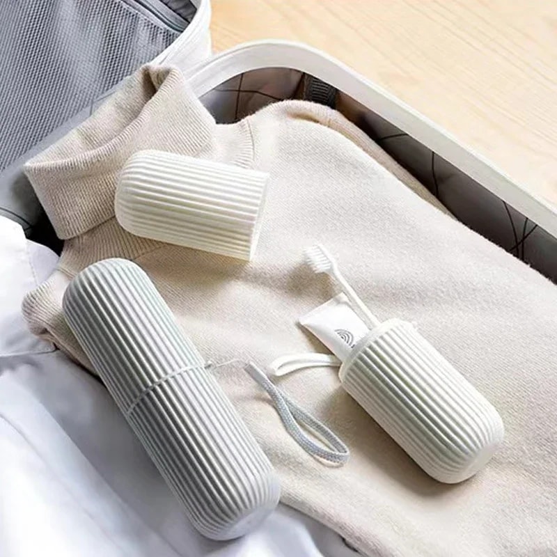Portable Travel Toothbrush Cup Toothpaste Holder Travel Storage Solution 3