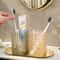 Reusable Toothbrush Holder and Mouthwash Cup Transparent Portable Tumbler for Couples Bathroom Accessories