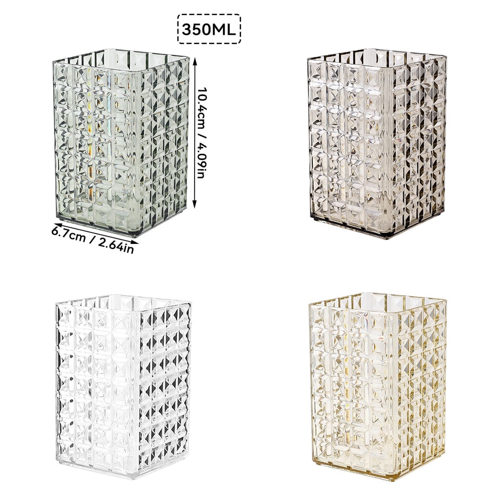 Reusable Toothbrush Holder and Mouthwash Cup Transparent Portable Tumbler for Couples Bathroom Accessories