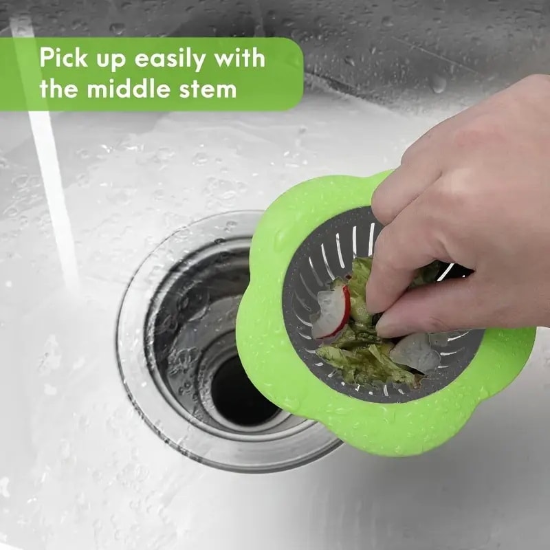 Silicone Kitchen Sink Strainer Anti Clog Drain Filter for Diameter Drains Prevents Clogs and Blockages
