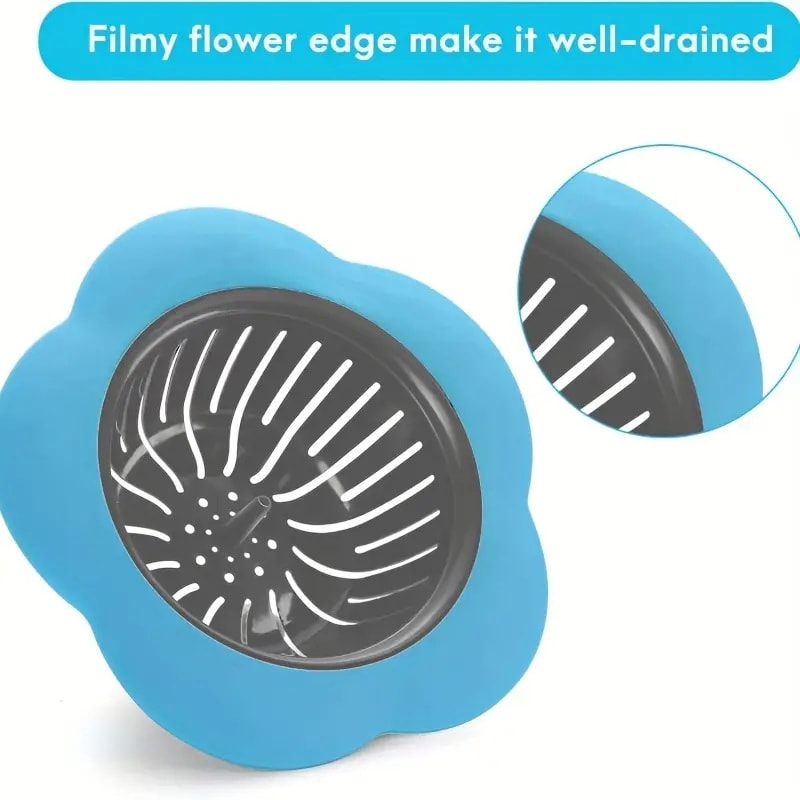 Silicone Kitchen Sink Strainer Anti Clog Drain Filter for Diameter Drains Prevents Clogs and Blockages