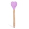 Heart Shaped Silicone Stirring Spoon with Wooden Handle Nonstick Ice Cream Scoop for Baking & Cooking