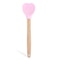 Heart Shaped Silicone Stirring Spoon with Wooden Handle Nonstick Ice Cream Scoop for Baking & Cooking