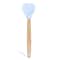 Heart Shaped Silicone Stirring Spoon with Wooden Handle Nonstick Ice Cream Scoop for Baking & Cooking