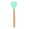 Heart Shaped Silicone Stirring Spoon with Wooden Handle Nonstick Ice Cream Scoop for Baking & Cooking