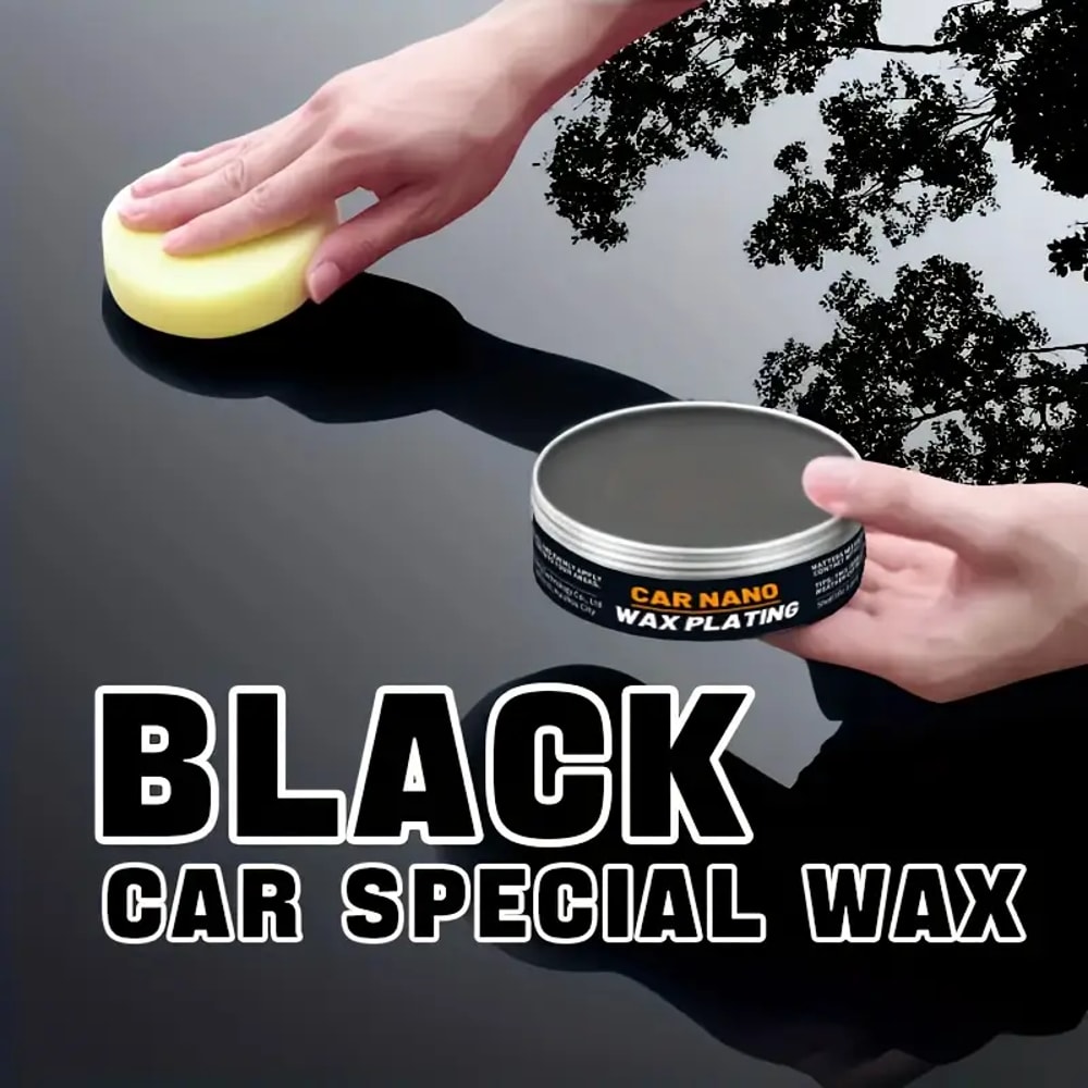 Premium Black Car Wax Long Lasting UV Protection & Mirror Shine for Dark Paint