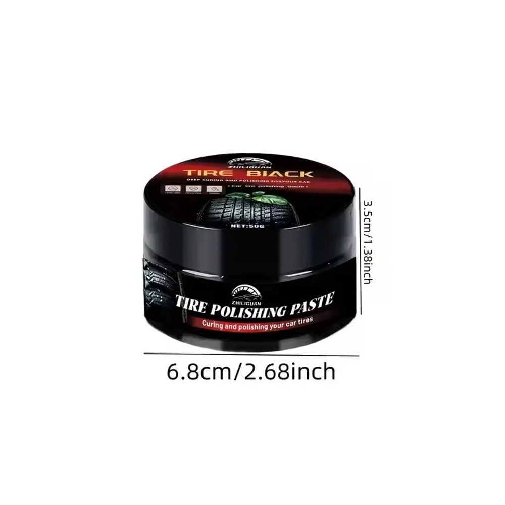 Deep Black Tire Shine Wax Tire Restorer For Gloss And Protection 4