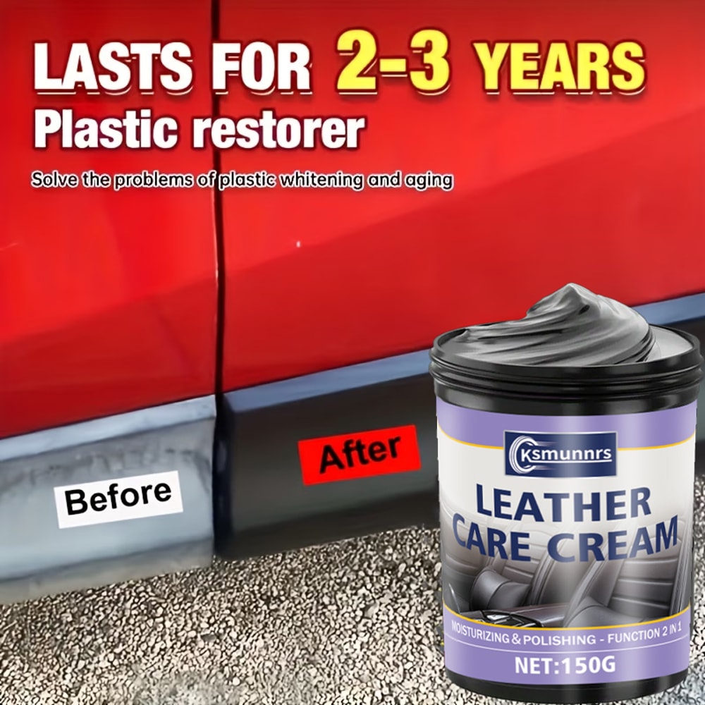 Car Plastic Restorer Scratch Repair Cream For Trim Tires And Interior 2