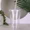 Clear Tumbler With Straw Double Wall Plastic Travel Tea Cup 3