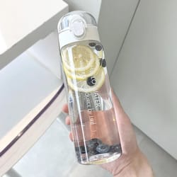 sports water bottle with straw handle large capacity gym water bottle