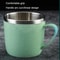 Kids Stainless Steel Cup Anti Scald Wheat Straw Mug
