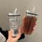 Cute Bow Tumbler Cup With Straw Lid Clear Iced Coffee Water Bottle 2