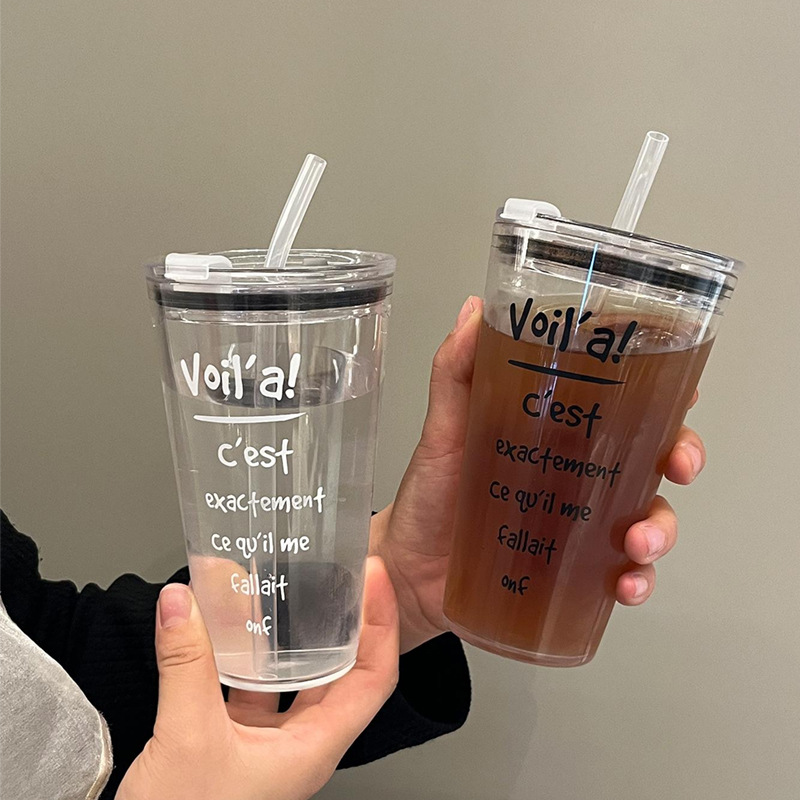 Cute Bow Tumbler Cup With Straw Lid Clear Iced Coffee Water Bottle 2