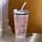 Cute Bow Tumbler Cup With Straw Lid Clear Iced Coffee Water Bottle 5