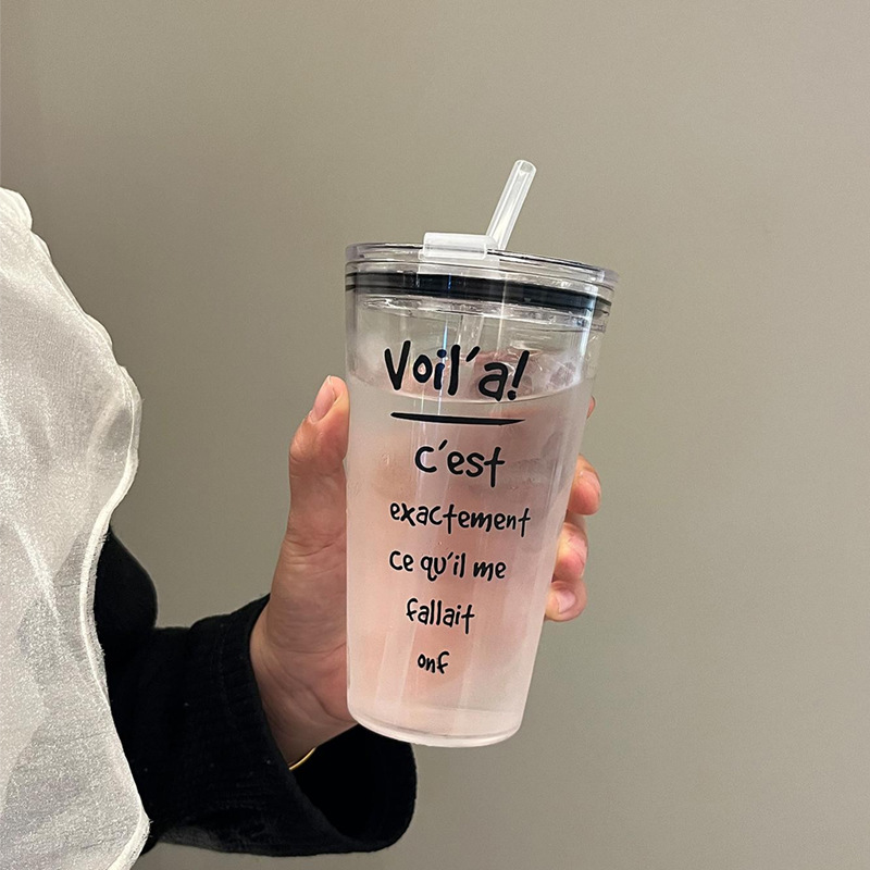 Cute Bow Tumbler Cup With Straw Lid Clear Iced Coffee Water Bottle 7