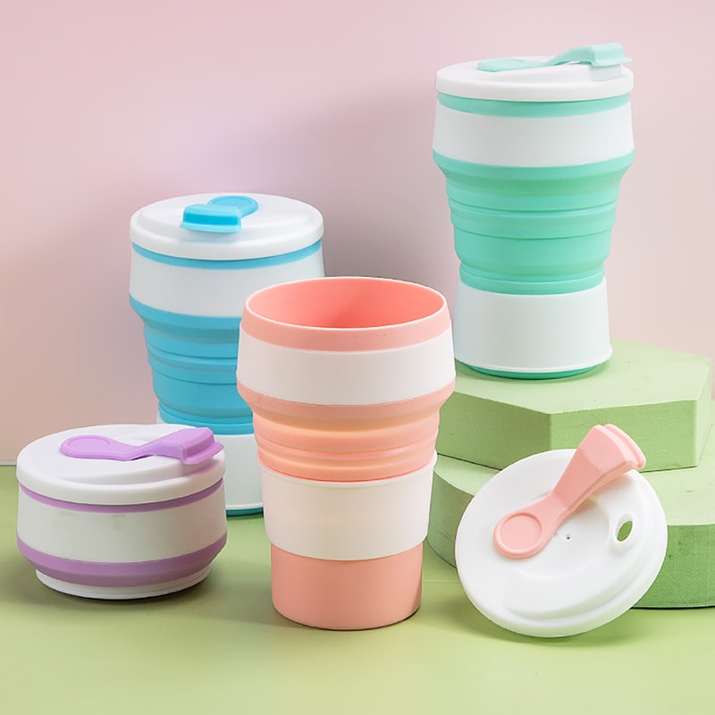 Collapsible Travel Cup BPA Free Silicone Folding Cup For Coffee Camping And Everyday Travel 0