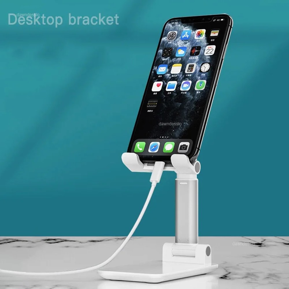 Foldable Adjustable Phone Holder for Bed and Desk with Telescopic Overhead Stand