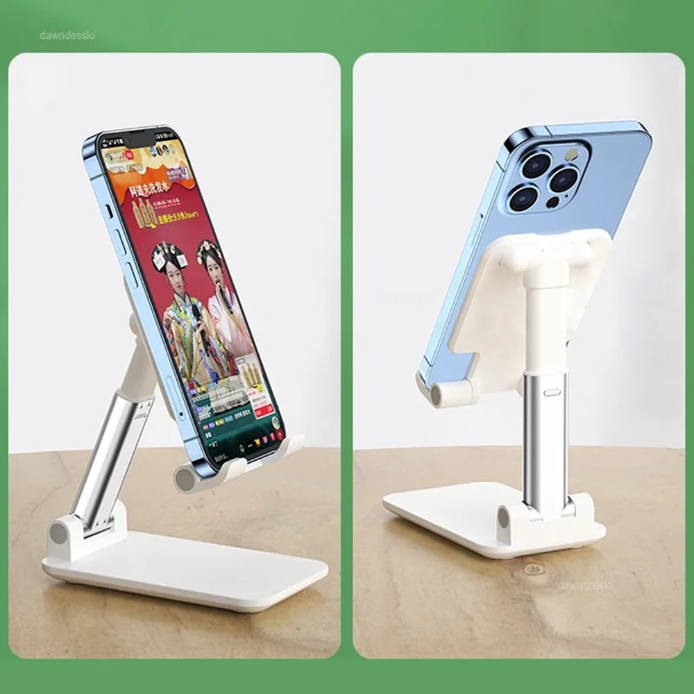 Foldable Adjustable Phone Holder for Bed and Desk with Telescopic Overhead Stand
