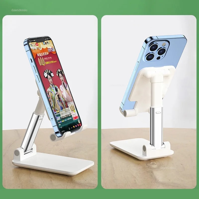 Foldable Adjustable Phone Holder for Bed and Desk with Telescopic Overhead Stand