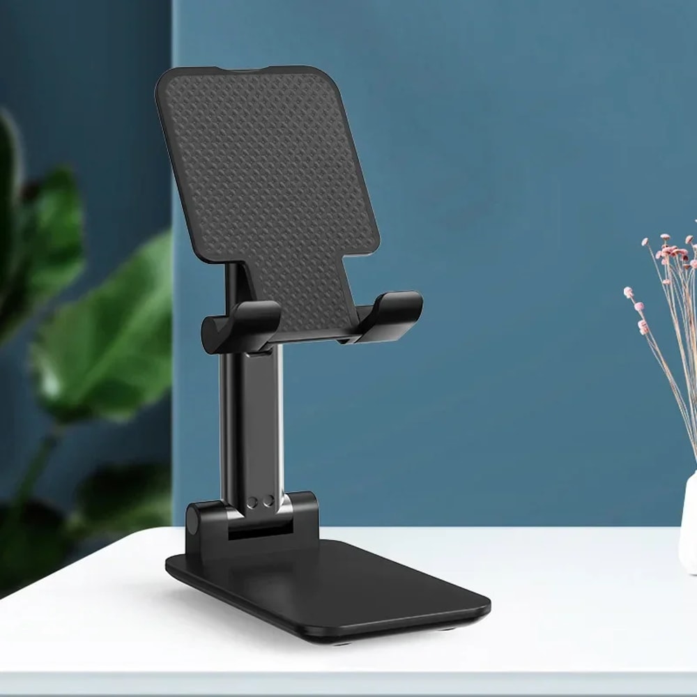 Foldable Adjustable Phone Holder for Bed and Desk with Telescopic Overhead Stand