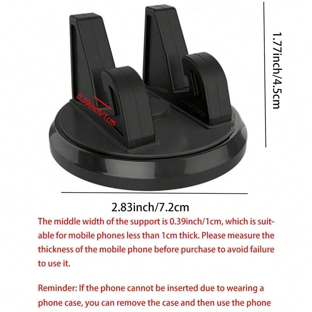 Rotatable Car Phone Holder Dashboard Phone Mount With Adhesive Base 2