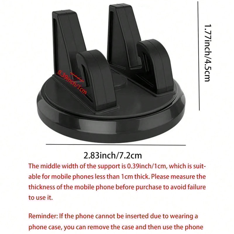 Rotatable Car Phone Holder Dashboard Phone Mount With Adhesive Base 2