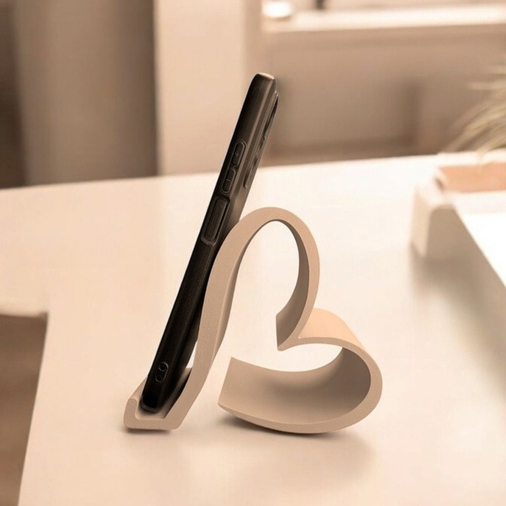 Printed Heart Phone Stand For Desk Universal Phone And Tablet Holder 0