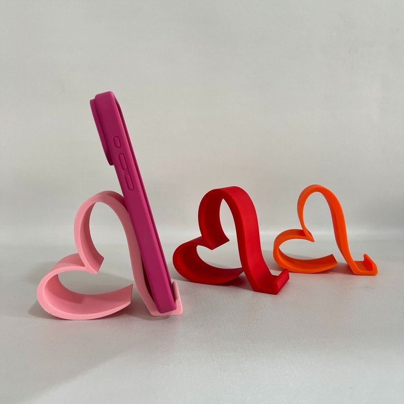 Printed Heart Phone Stand For Desk Universal Phone And Tablet Holder 1