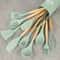 Multicolor Silicone Cooking Utensils Set with Wooden Handles for Nonstick Cookware