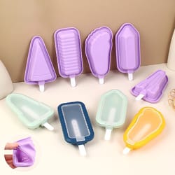 silicone popsicle mold set multi-shape ice cream maker for homemade frozen treats