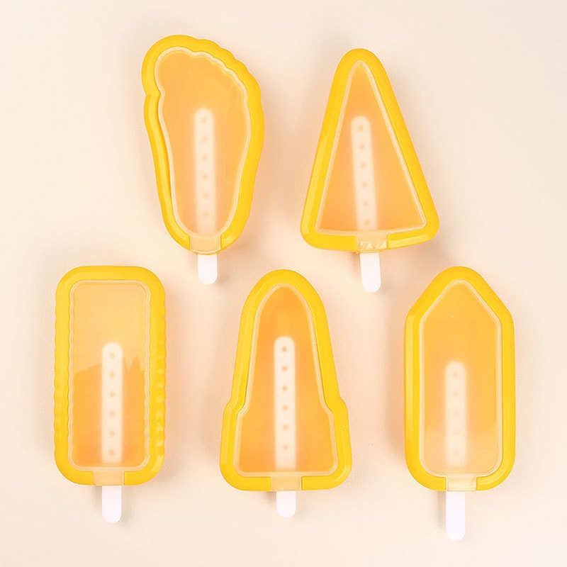 Silicone Popsicle Mold Set Multi-Shape Ice Cream Maker for Homemade Frozen Treats