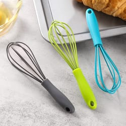 kids mini silicone whisk manual egg beater for baking and mixing