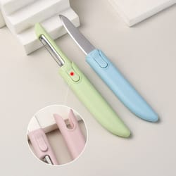 folding vegetable peeler and fruit peeler knife stainless steel portable kitchen tool