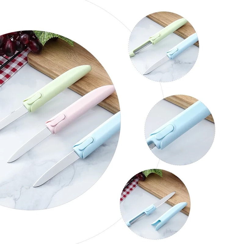 Folding Vegetable Peeler And Fruit Peeler Knife Stainless Steel Portable Kitchen Tool 2