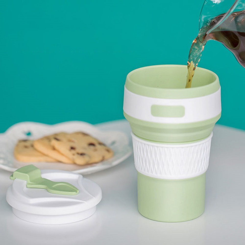 Collapsible Travel Cup Silicone Folding Cup for Camping Coffee and Daily Carry