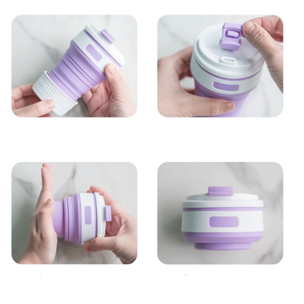 Collapsible Travel Cup Silicone Folding Cup for Camping Coffee and Daily Carry