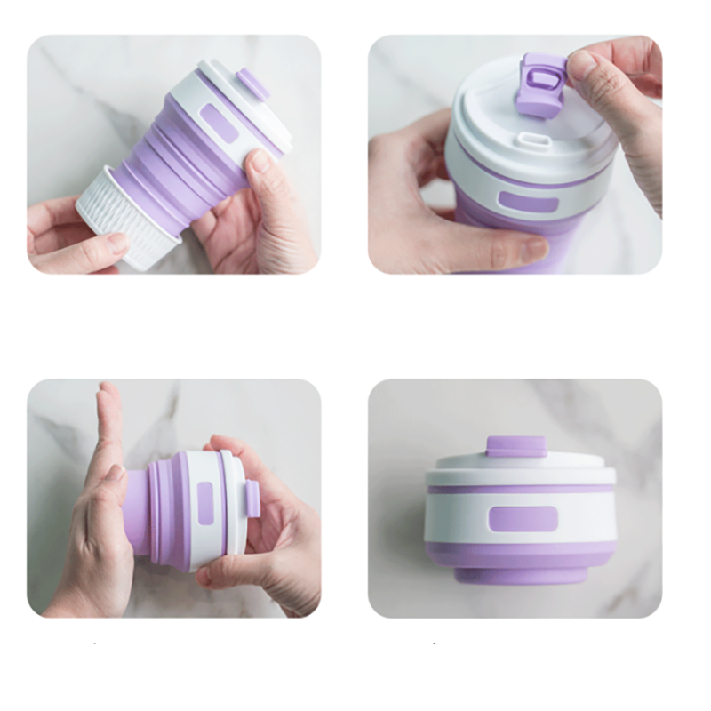 Collapsible Travel Cup Silicone Folding Cup for Camping Coffee and Daily Carry