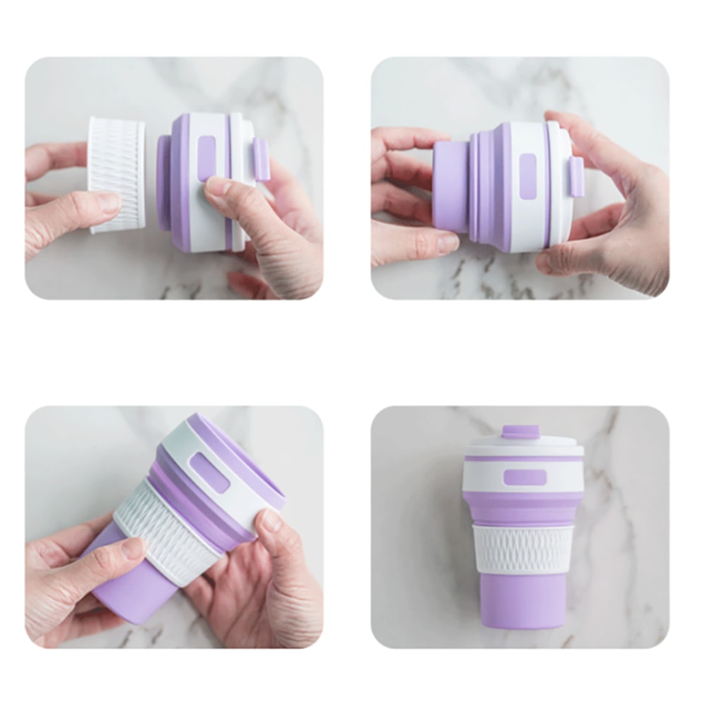 Collapsible Travel Cup Silicone Folding Cup for Camping Coffee and Daily Carry