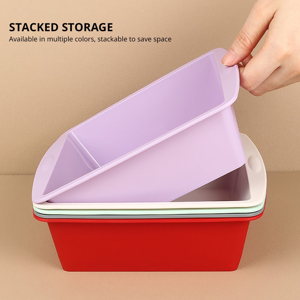 Easy Release Silicone Cake Pan Square Baking Pan for Cakes Brownies and DIY Desserts