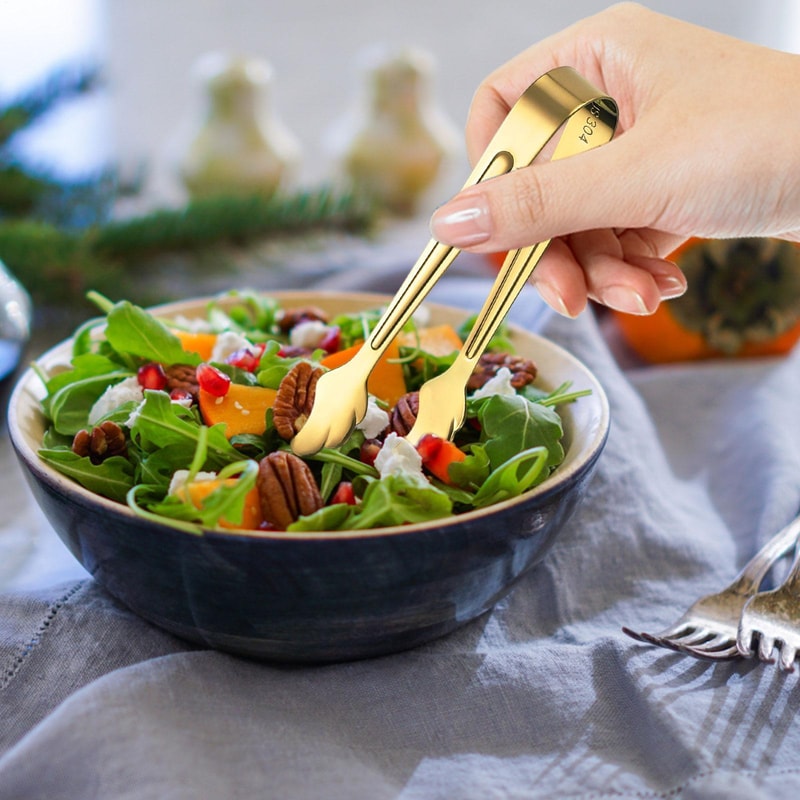 Stainless Steel Mini Serving Tongs for Sugar Ice & Appetizers